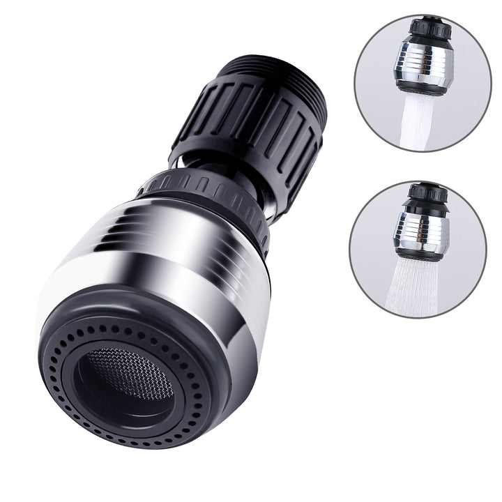 BRIGHT SHOWERS 360 Degree Rotatable Kitchen Faucet Spray Aerator, ABS Sink Sprayer Head, 1.5 GPM Hand Sprayer with Pulse and Shower Modes (PAE2132)