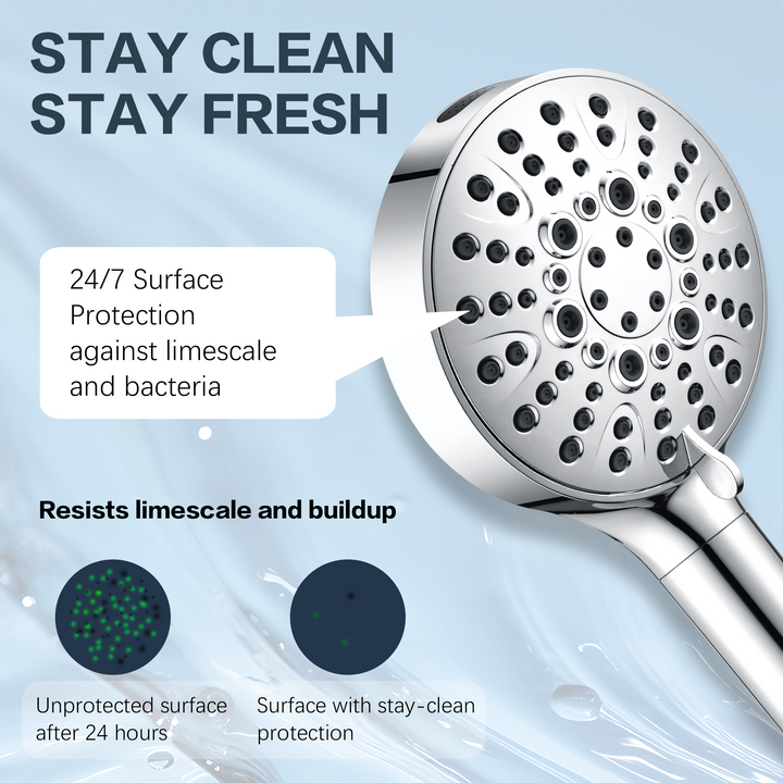 Filtered Shower Head with Handheld, High Pressure 9-Spray Showerhead with Hose and Bracket