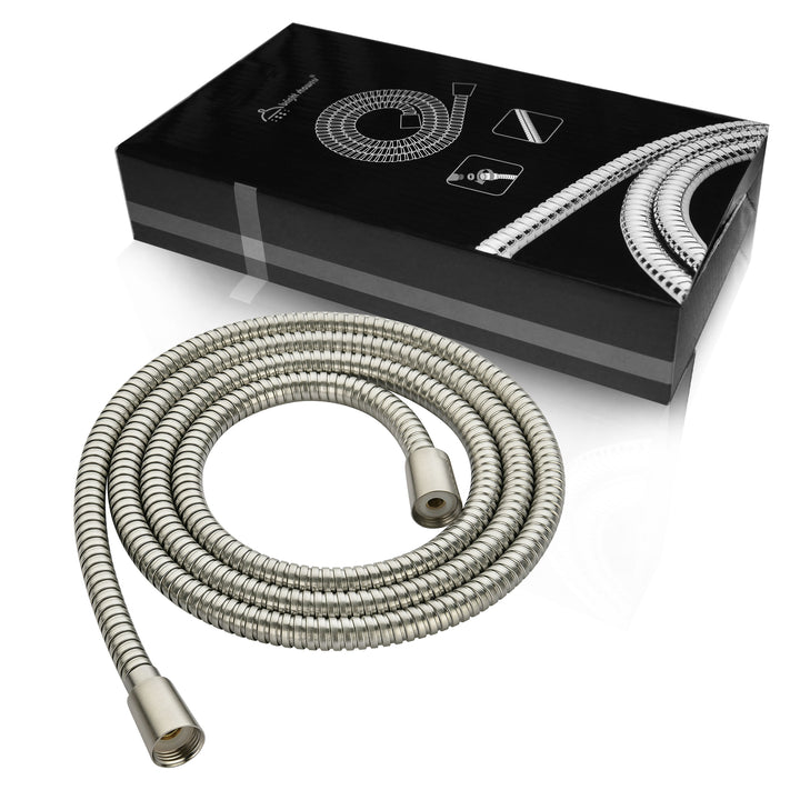 BRIGHT SHOWERS 79 Inch Leak-Proof Hose For Hand Held Shower Heads, SUS304 Stainless Steel Hand Shower Hose,  Anti-Pressure Inner Tube (S22042)