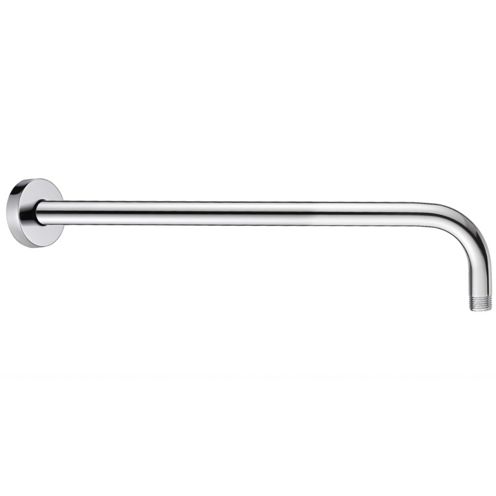 BRIGHT SHOWERS 16 Inch Shower Head Extension Arm with Flange L Shaped Shower Arm Extender, Stainless Steel Rainfall Shower Head Pipe Arm (BAR1605)