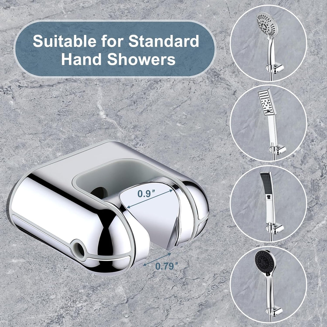 BRIGHT SHOWERS Durable Hand Shower Wall Bracket, Adjustable Shower Wand Holder, Universal 1/2 in Male Female Shower Hose Holder (PWB2050)