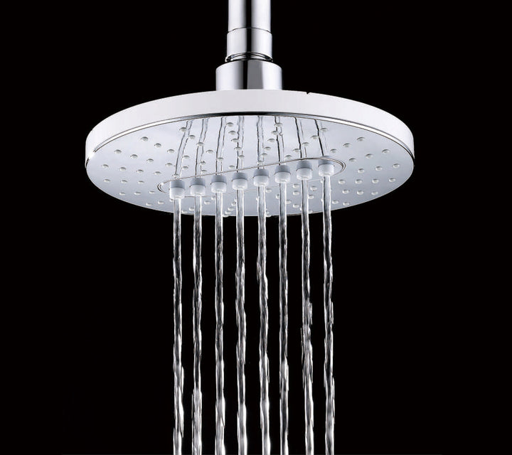 BRIGHT SHOWERS Shower Head Fixed Showerhead, 6.3 Inch Rain Showerhead, 2 Spray Settings with Adjustable Angles, Tool Free Installation (PSH2320)