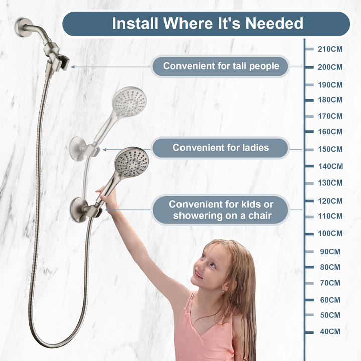 lower shower head hook