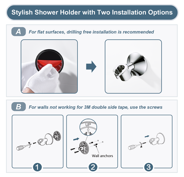 self adhesive shower sprayer holder