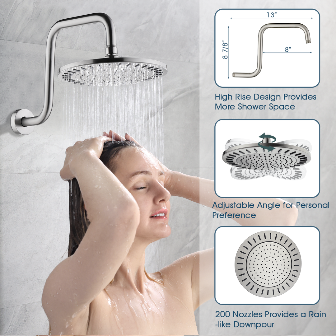 Brushed nickel shower head #color_brushed-nickel