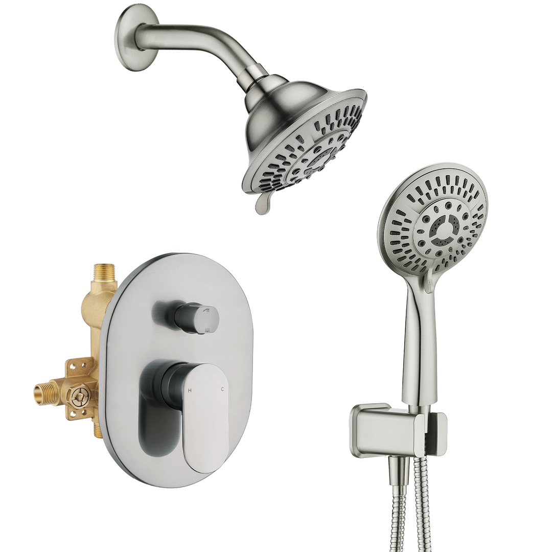 Brushed nickel shower head #color_brushed-nickel