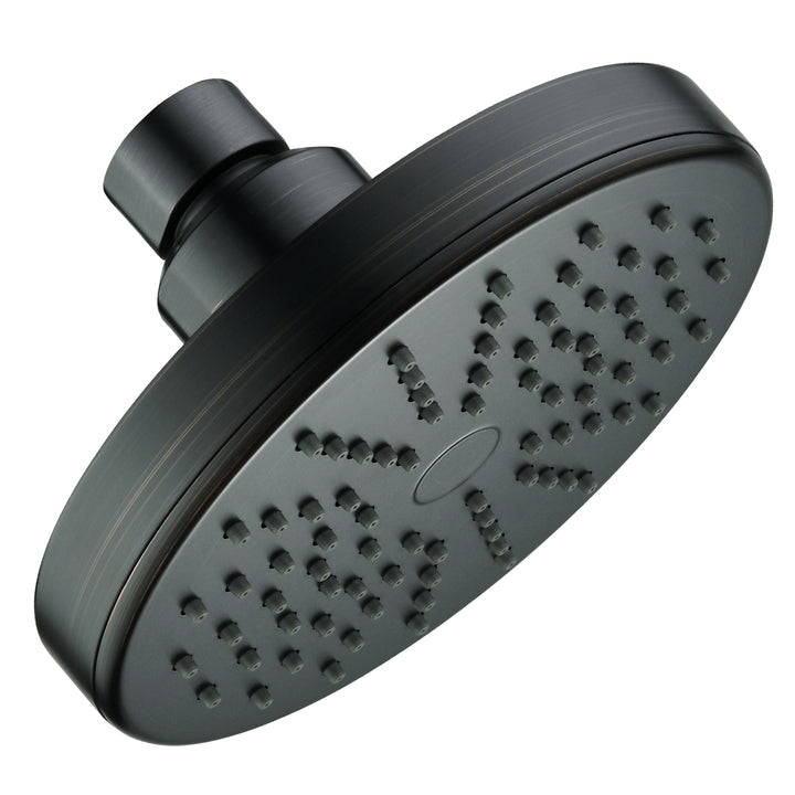 BRIGHT SHOWERS Rain Showerhead Fixed Shower Head Angle Adjustable High Pressure Bathroom Showerhead with Anti-Clogging Silicone Nozzles (PSH1211)