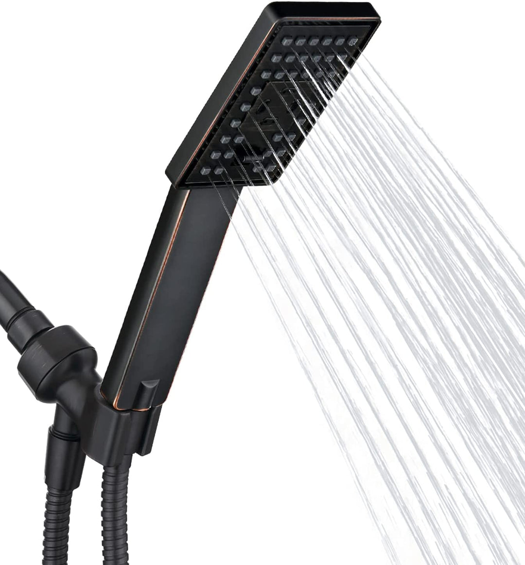 BRIGHT SHOWERS High Pressure Handheld Shower Head Set with 60 Inch Shower Hose and Adjustable Shower Arm Mount Bracket, 3 Spray Setting (PSS3490)