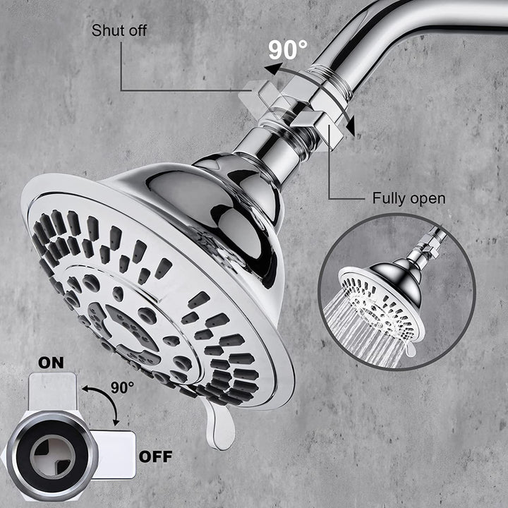 BRIGHT SHOWERS Water Flow Control Valve, Brass Shower Water Valve with Handle Lever, Flow Regulator Water-Saver Volume (BBA2216)