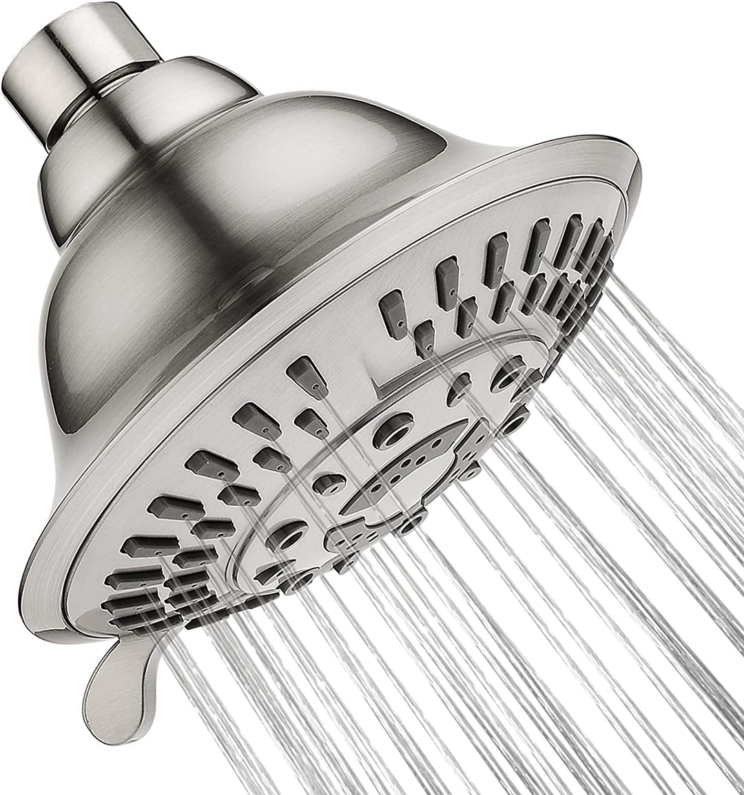 BRIGHT SHOWERS 9 Spray Settings Rain Showerhead High Pressure Shower Head, Angle Adjustable Fixed Shower Head Luxury Bathroom Showerhead (PSH9900)