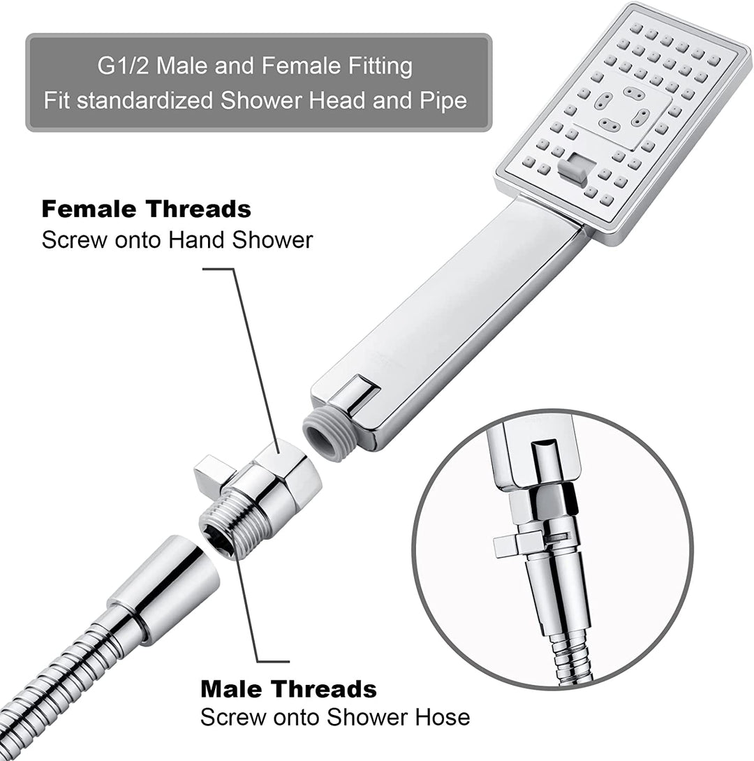 BRIGHT SHOWERS Water Flow Control Valve, Brass Shower Water Valve with Handle Lever, Flow Regulator Water-Saver Volume (BBA2216)