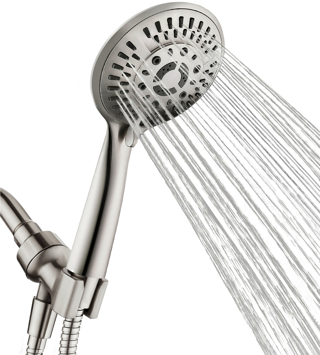 BRIGHT SHOWERS High Pressure 9 Powerful Water Spray Settings Handheld Shower Head Set, with 60 Inch Flexible Hose and Shower Arm Mount (PSS9900)